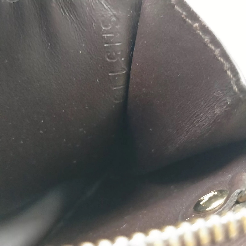 Louis Vuitton Key Chain Card Wallet Zipper Amarante Patent Leather Preowned - Picture 9 of 11